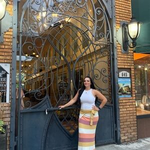 Striped Multicolor Wrap Maxi Skirt Free People